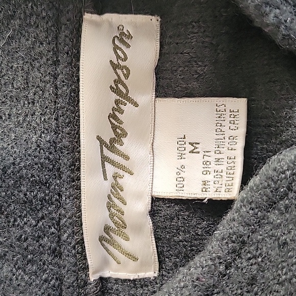 Vintage Norm Thompson Grey 100% Wool Lightweight Coat Beautiful Condition Sz Med - Picture 4 of 15